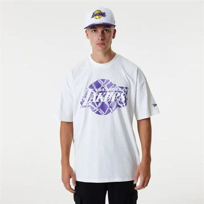 NEW ERA NBA LOS ANGELES LAKERS INFILL LOGO OVER-SIZED TEE