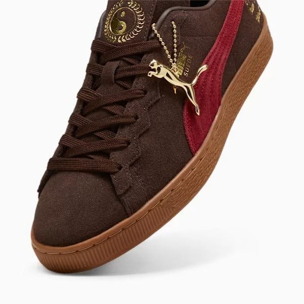 Burgundy puma suede clearance gum sole