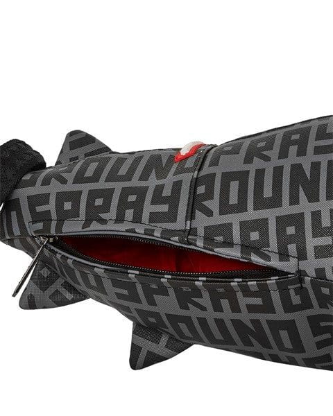 Sprayground - Sharkfinity Check Shark Shape Duffle Bag - Brown