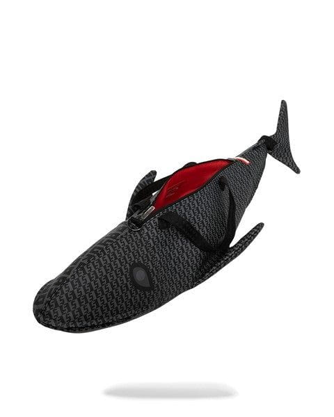 SPRAYGROUND SPLIT INFINITY CHECK SHARK-SHAPED DUFFLE BAG